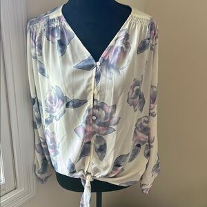 Floral Button-Down Blouse